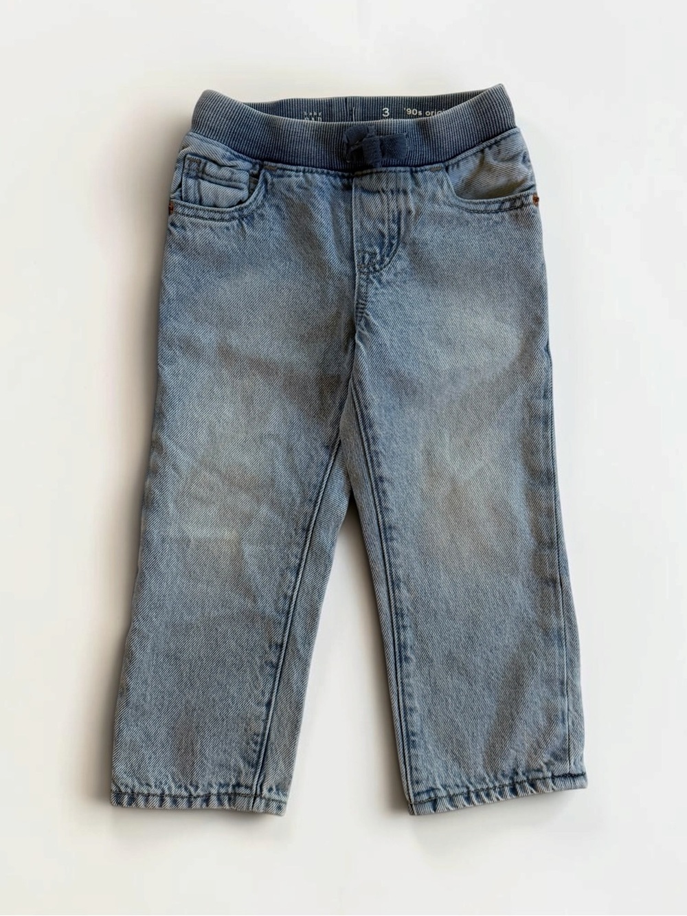 GAP VGUC 90s Original Straight Light Wash Elastic Waist Jeans